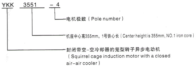 YKK系列(H355-1000)高压YKK4503-6三相异步电机西安泰富西玛电机型号说明